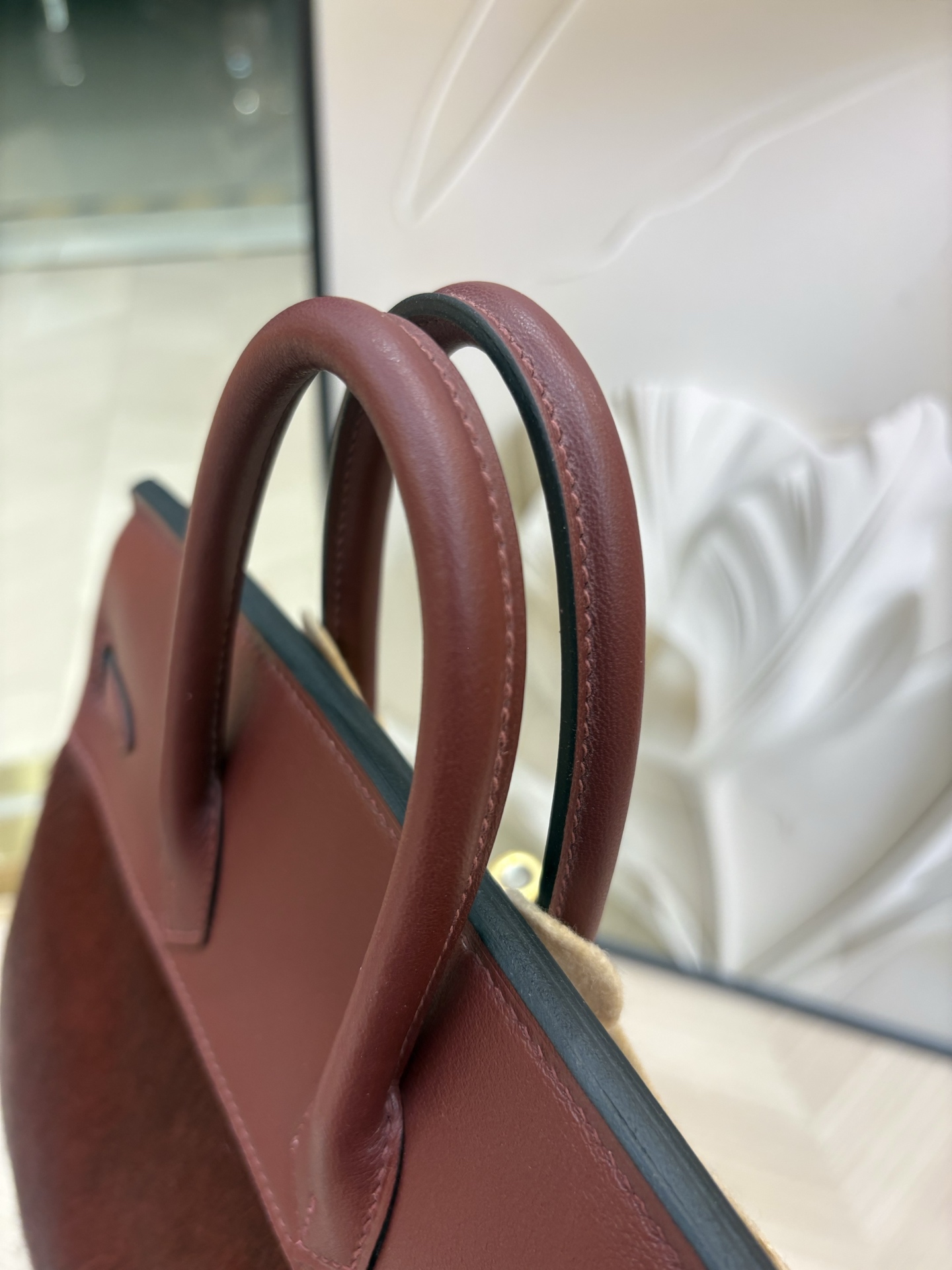 頂級原單包愛馬仕原廠進口Swift皮拼馬毛【愛馬仕紅】金銀扣 手工釘的图片-高仿愛馬仕包包Hermes、高仿愛馬仕女包Hermes