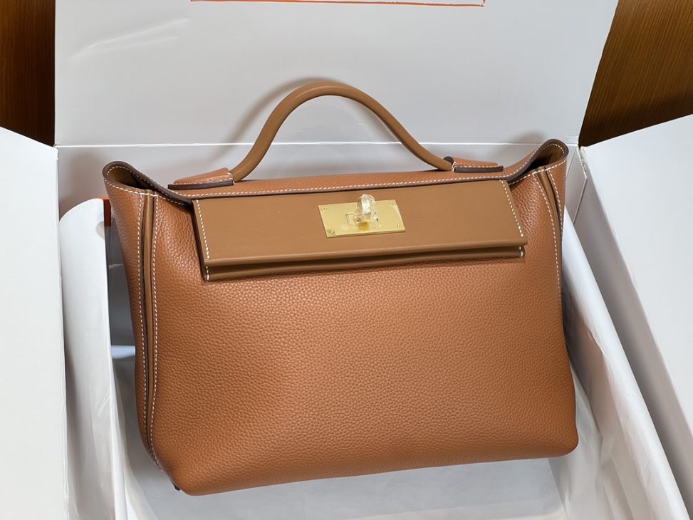 愛馬仕原單包包Kelly 2424 大號 29cm 原廠進口Togo皮【金棕】 專櫃同步
