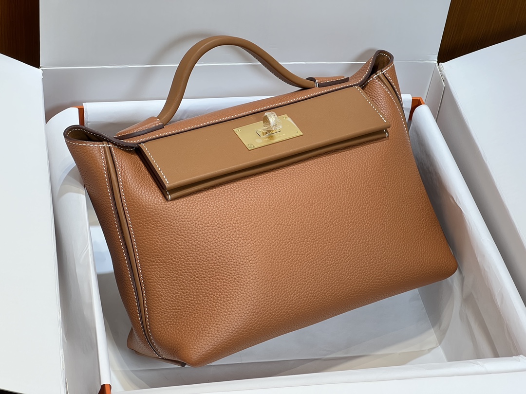 愛馬仕原單包包Kelly 2424 大號 29cm 原廠進口Togo皮【金棕】 專櫃同步的图片-高仿愛馬仕包包Hermes、高仿愛馬仕女包Hermes