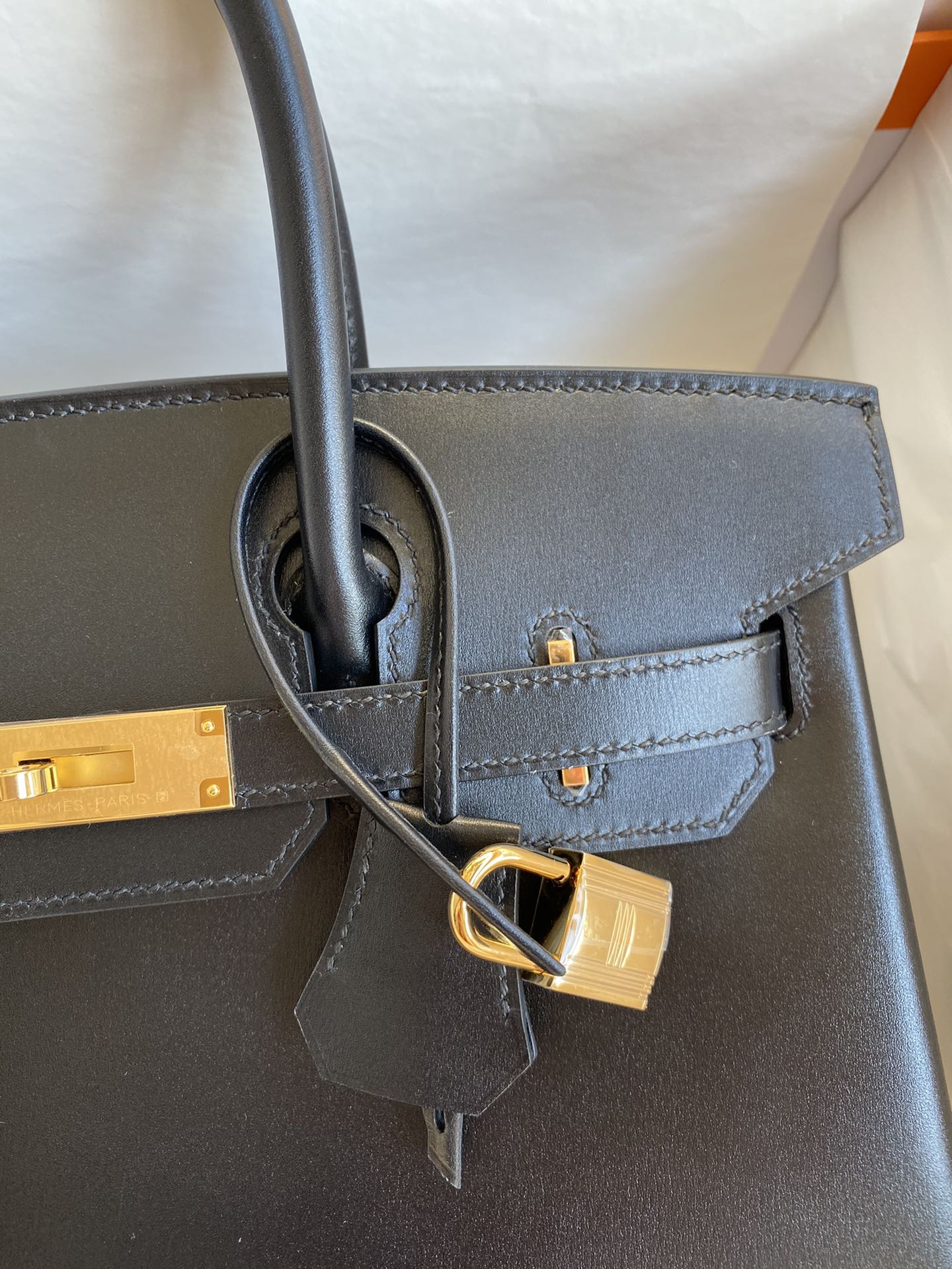 Birkin 鉑金頂級高仿包愛馬仕 30cm 原廠進口亮面Box皮【黑色】金扣的图片-高仿愛馬仕包包Hermes、高仿愛馬仕女包Hermes