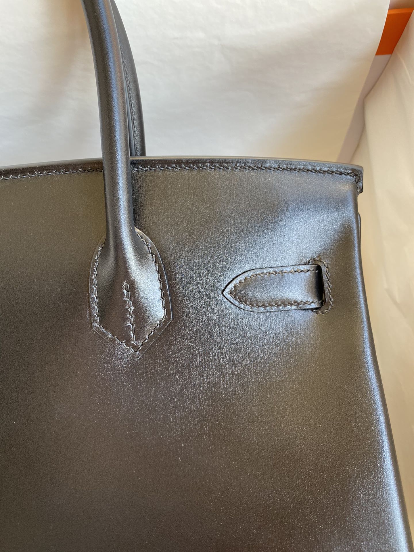 Birkin 鉑金頂級高仿包愛馬仕 30cm 原廠進口亮面Box皮【黑色】金扣的图片-高仿愛馬仕包包Hermes、高仿愛馬仕女包Hermes