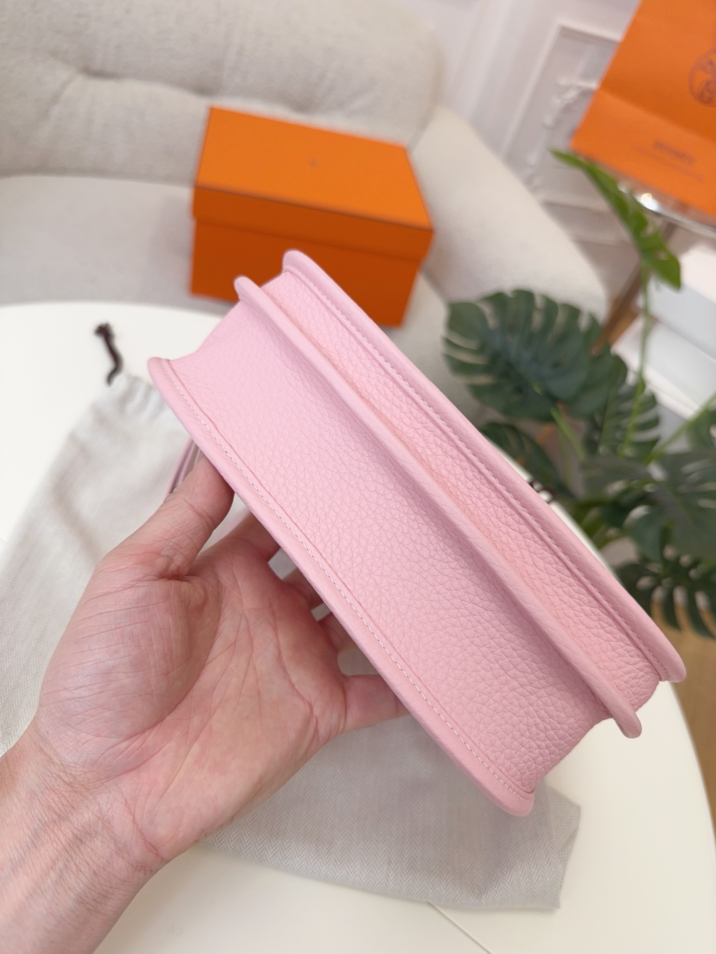 A貨愛馬仕高鈁包伊芙琳 23cm 原廠進口TC皮【3Q粉】金銀扣的图片-高仿愛馬仕包包Hermes、高仿愛馬仕女包Hermes